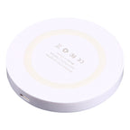 Universal QI Standard Round Wireless Charging Pad (White + Red), White,...