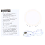 Universal QI Standard Round Wireless Charging Pad (White + Red), White,...