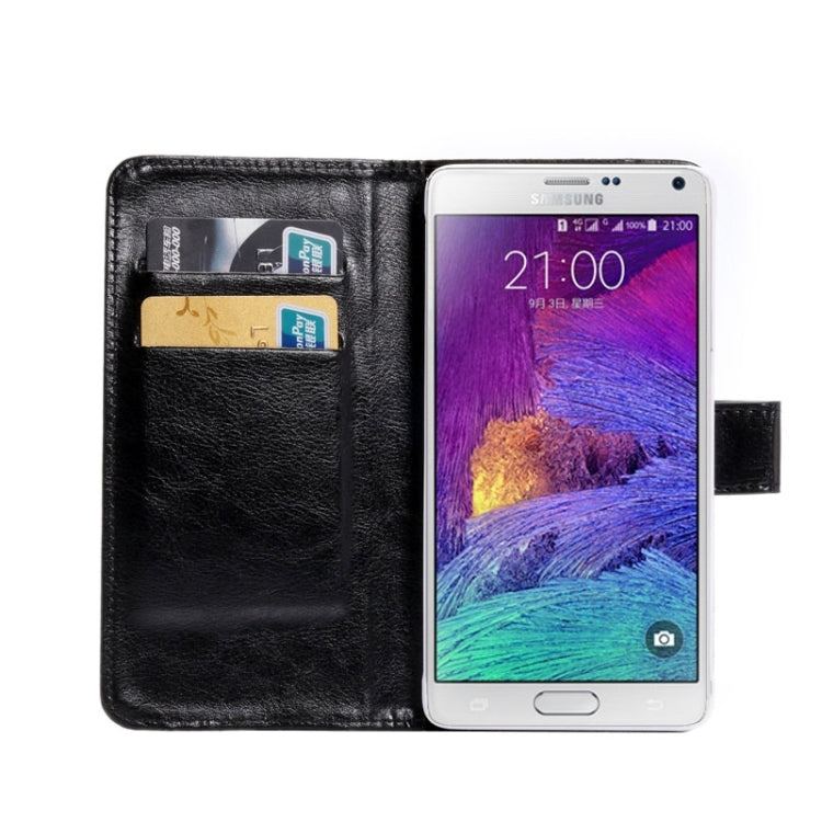 5.3-5.5 Inch Universal Crazy Horse Texture 360 Degree Rotating Carry Case with Holder & Card Slots for Galaxy Note I / II / III / IV – Card Slot, Flip