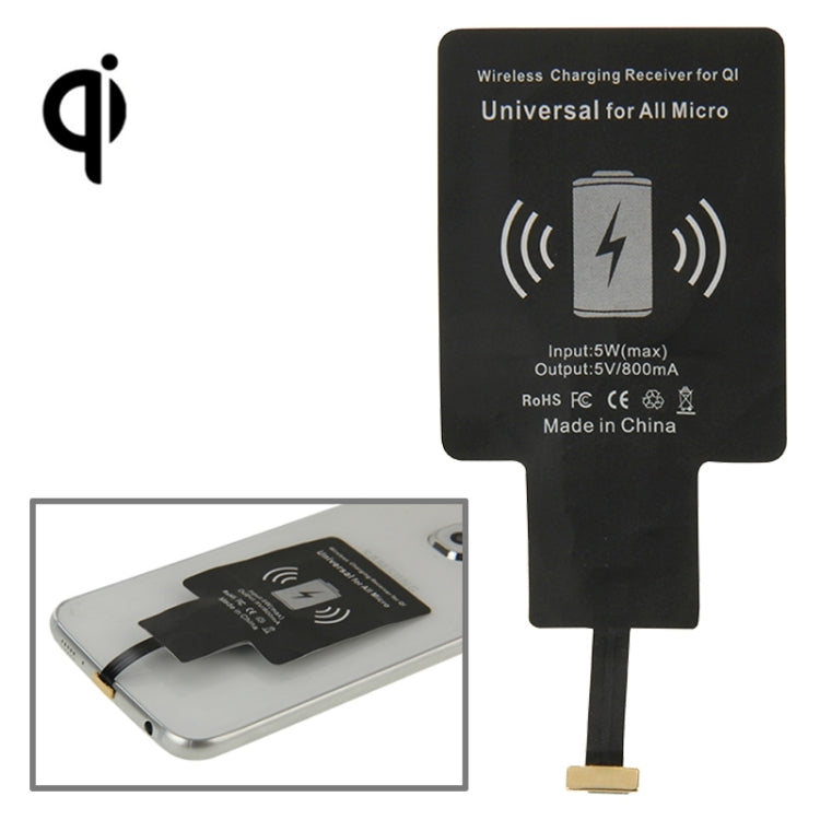 Wireless Charging Receiver For QI, Universal for All Micro – Wireless Charging, For Micro USB Phones