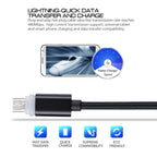 1m Woven Style Micro USB to USB 2.0 Data Sync Cable with LED Indicator Light – Durable Build, Easy to Use
