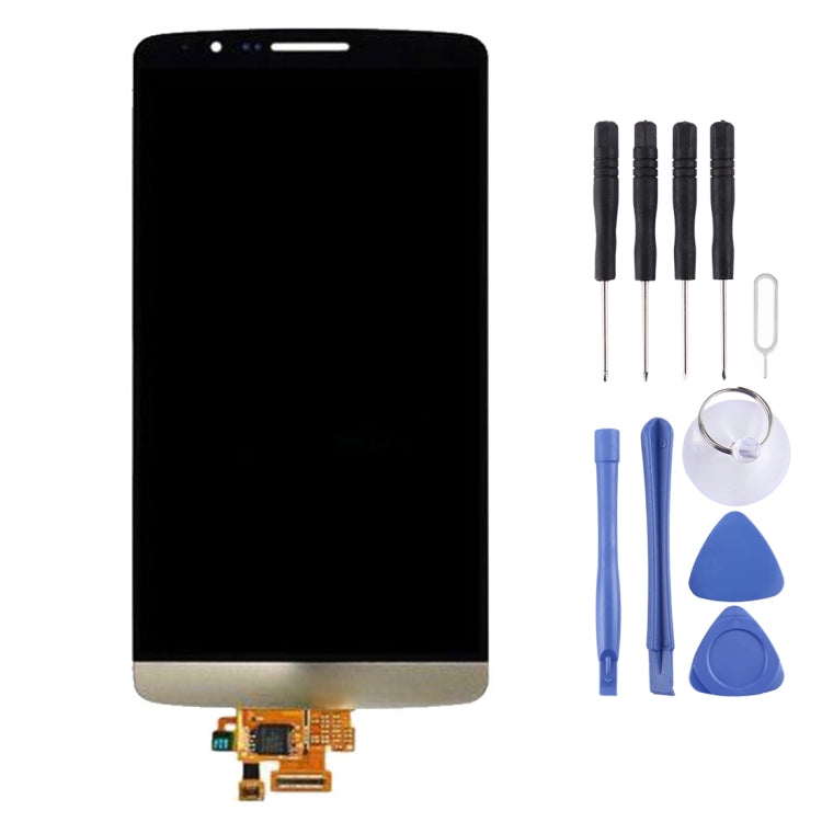 Original LCD Screen and Digitizer Full Assembly for LG G3 / D850 / D851 / D855, For LG G3 / D855(Gold), For LG G3 / D855(Black), For LG G3 / D855(White) For LG G3 D855(Gold) Gold