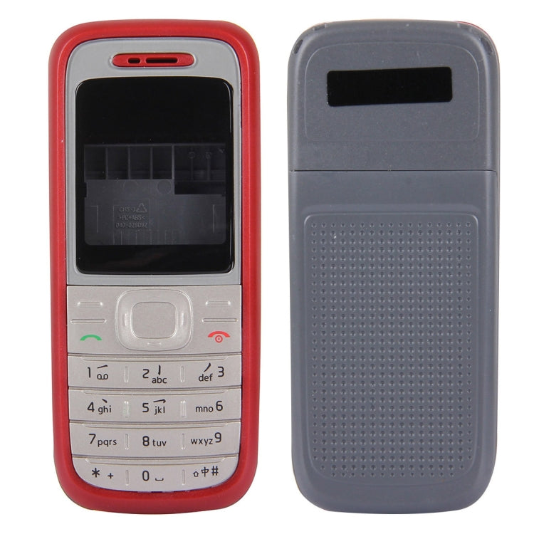 Full Housing Cover (Front Cover + Middle Frame Bezel + Battery Back Cover) for Nokia 1200 / 1208 / 1209 – Durable Build, Easy to Use, For Nokia 1200 / 1208 / 1209, For Nokia 1200 For Nokia 1200 Red
