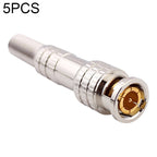 5 PCS Copper-free Solder Male to Female BNC Connector, BNC Male to Female BNC Male to Female