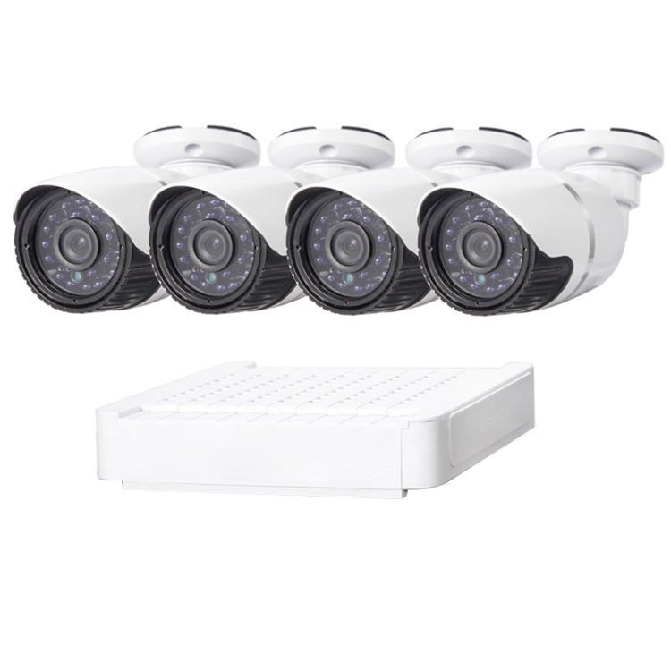 N4B-Mini/L 4 Ch 720P 1.0 Mega Pixel IP Camera NVR Kit, Support Night Vision / Motion Detection, IR Distance: 20m, N4B-Mini/L N4B-Mini L