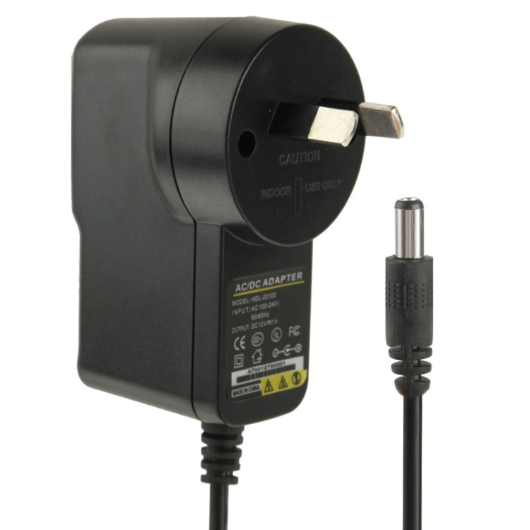 AC / DC Adapter 12V 1A for CCD Cameras, Output Tips: 5.5 x 2.1mm Black