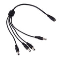 1 Female to 4 Male Plug 5.5 x 2.1mm DC Power Cable – Durable Build, Easy to Use Default Title