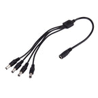 1 Female to 4 Male Plug 5.5 x 2.1mm DC Power Cable – Durable Build, Easy to Use