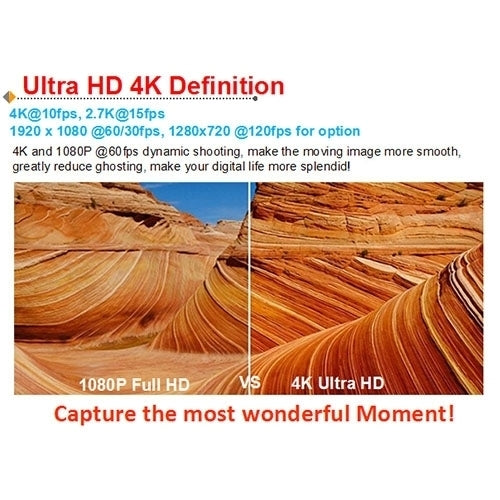 H9 4K Ultra HD1080P 12MP 2 inch LCD Screen WiFi Sports Camera, 170 Degrees Wide Angle Lens, 30m Waterproof, H9 4K (Black) – Waterproof, TPU, 4K
