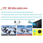 H9 4K Ultra HD1080P 12MP 2 inch LCD Screen WiFi Sports Camera, 170 Degrees Wide Angle Lens, 30m Waterproof, H9 4K (Black) – Waterproof, TPU, 4K