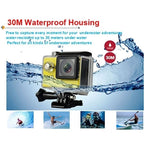 H9 4K Ultra HD1080P 12MP 2 inch LCD Screen WiFi Sports Camera, 170 Degrees Wide Angle Lens, 30m Waterproof, H9 4K (Black) – Waterproof, TPU, 4K