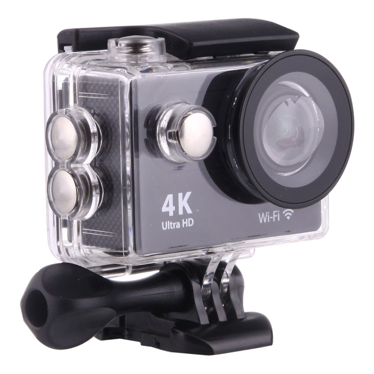 H9 4K Ultra HD1080P 12MP 2 inch LCD Screen WiFi Sports Camera, 170 Degrees Wide Angle Lens, 30m Waterproof, H9 4K (Black) – Waterproof, TPU, 4K