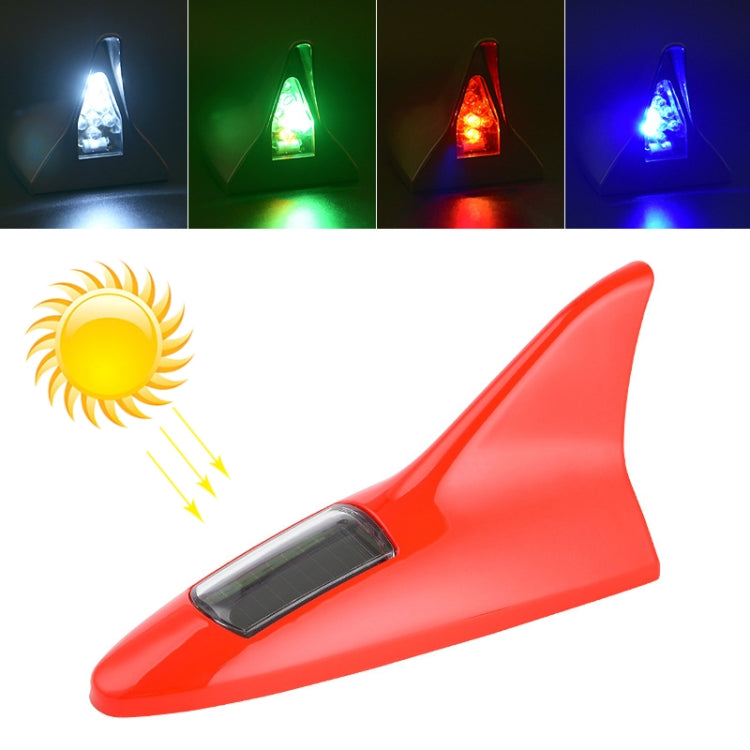 Solar Shark Fin High-positioned Alarm Light, Gray, Red, Gold, Blue – Durable Build, Easy to Use Red Red