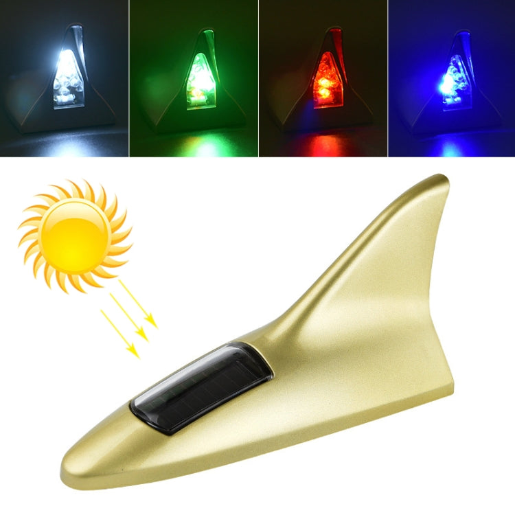 Solar Shark Fin High-positioned Alarm Light, Gray, Red, Gold, Blue – Durable Build, Easy to Use Gold Gold