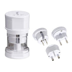 All in 1 EU + AU + UK + US Plug Travel Universal Adaptor White