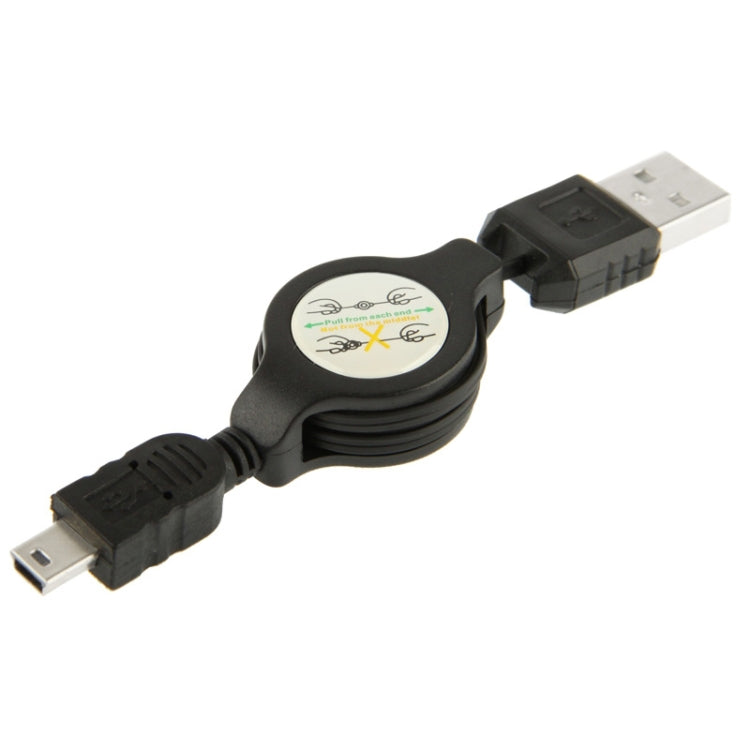 USB Retractable Data & Charger Cable for Motorola V3 / Mobile Phone / MP3 / MP4 / Digital Camera / GPS, Length: 10cm (Can be Extended to 80cm), Black, USB 2.0 to Mini 5 Pin, USB 1.1 to Mini 5 Pin – Durable Build, Easy to Use
