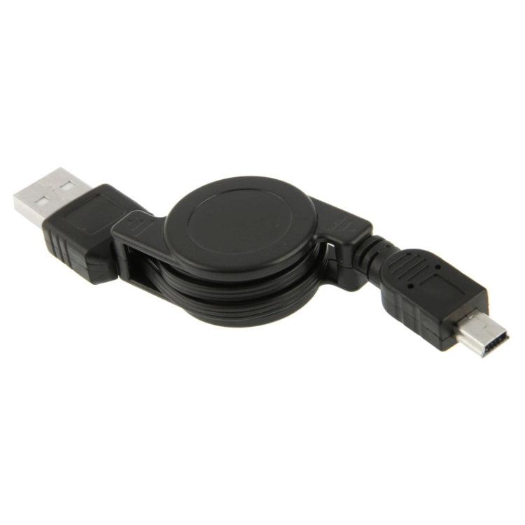 USB Retractable Data & Charger Cable for Motorola V3 / Mobile Phone / MP3 / MP4 / Digital Camera / GPS, Length: 10cm (Can be Extended to 80cm), Black, USB 2.0 to Mini 5 Pin, USB 1.1 to Mini 5 Pin – Durable Build, Easy to Use