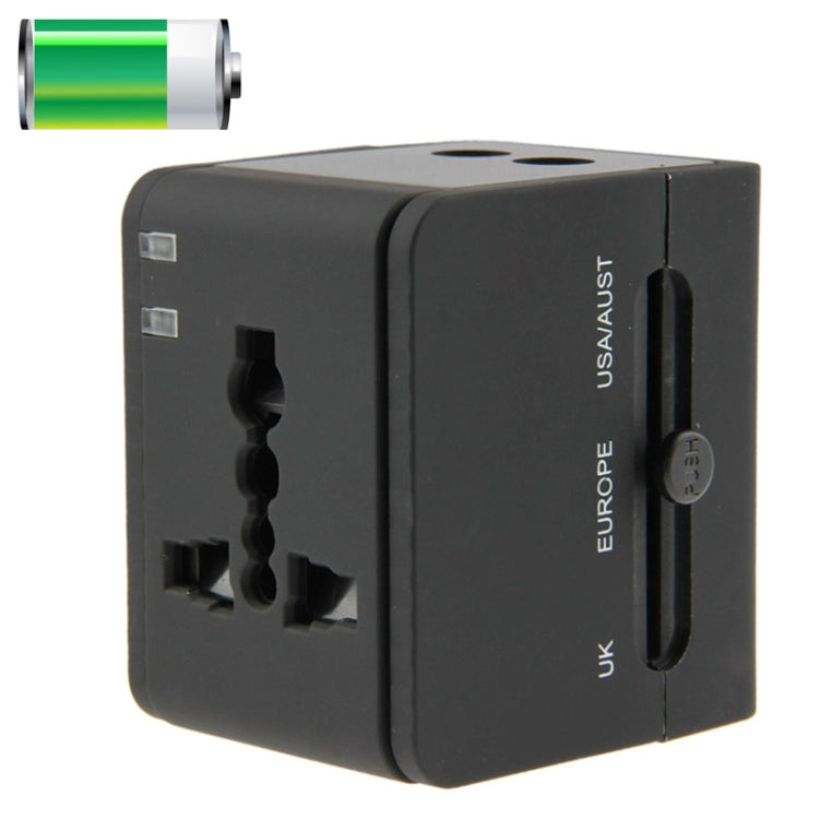 International 2.1A 2-USB EU / AU / UK / US Plug Travel Universal Adaptor, 2.1A 2.1A