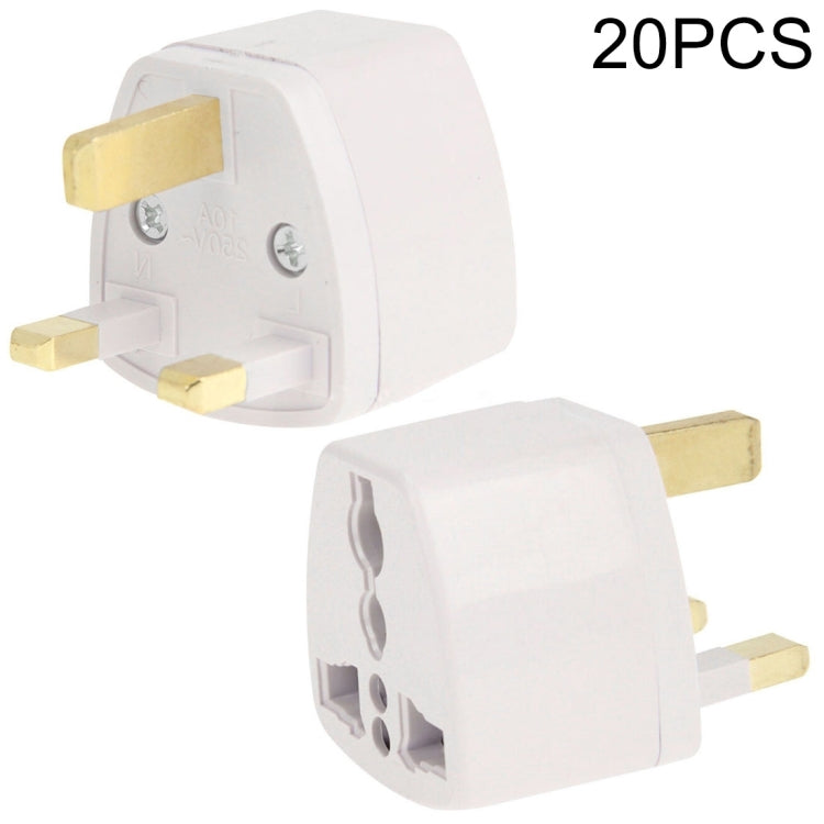 20 PCS Plug Adapter, Travel Power Adaptor with UK Socket Plug, UK Plug(20 PCS) UK Plug(20 PCS)
