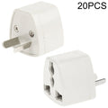 20 PCS Plug Adapter, Travel Power Adaptor with AU Socket Plug, AU Plug(20 PCS) AU Plug(20 PCS)