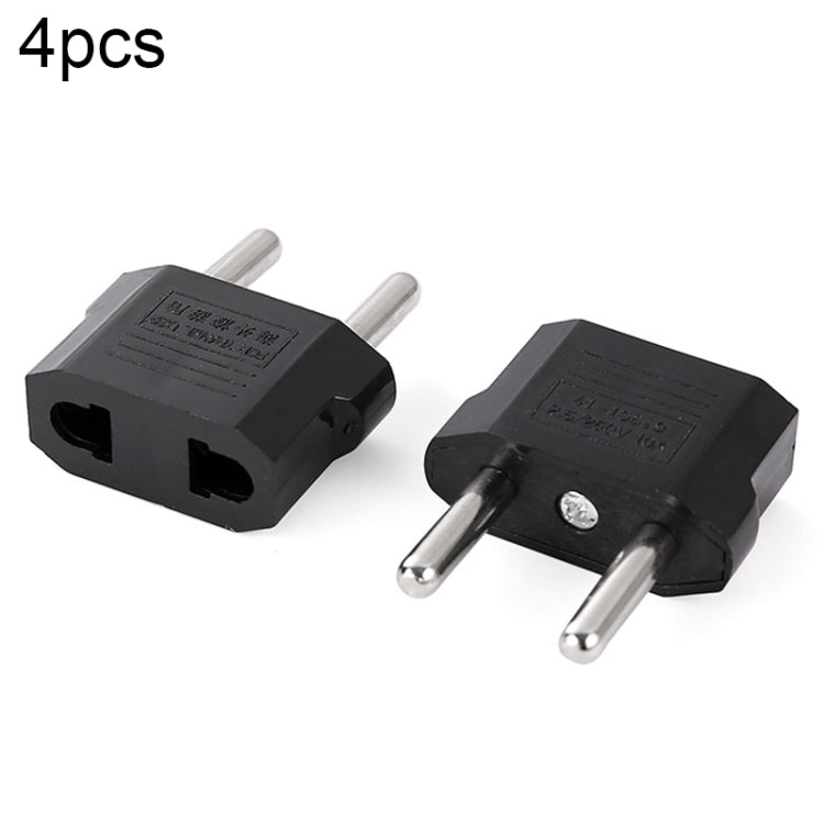 4pcs US to EU Plug Charger Adapter, Travel Power Adapter with Europe Socket Plug, US to EU Plug US to EU Plug