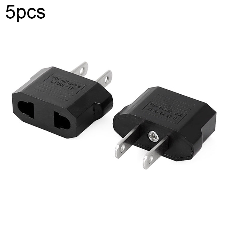 5pcs EU Plug to US Plug Charger Adapter, Travel Power Adaptor with United States Socket Plug, EU to US Plug EU to US Plug