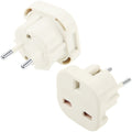 High Quality UK Plug to EU Plug AC Wall Universal Travel Power Socket Plug Adaptor White
