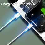 USB-C Data Cable – / Type-C 3.1 Male to 8 Pin Male Data Cable, Cable Length: 1m