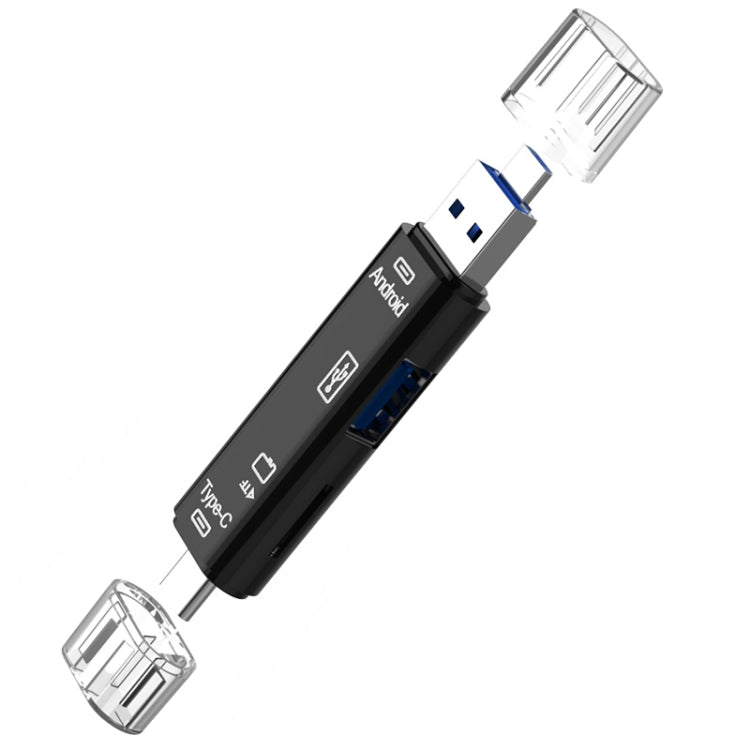 D-188 3 in 1 TF & USB to Micro USB & Type-C Card Reader OTG Adapter Connector – Durable Build, Easy to Use