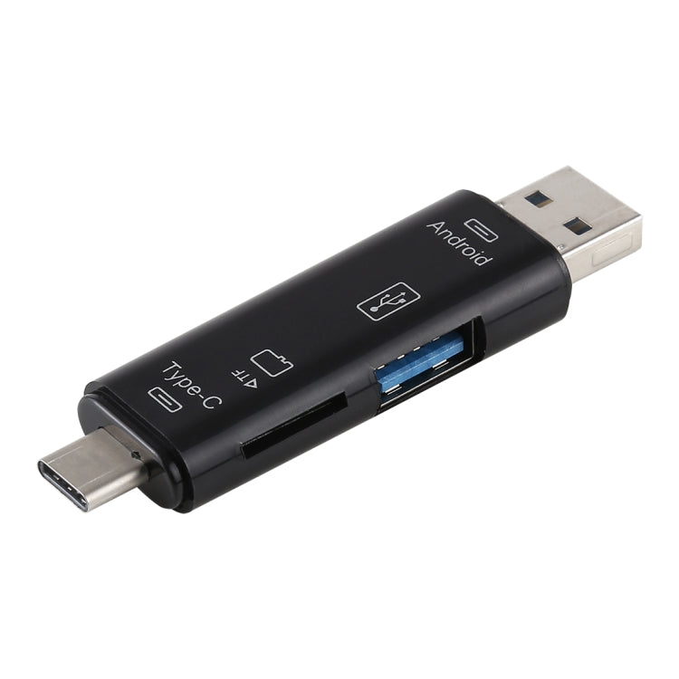 D-188 3 in 1 TF & USB to Micro USB & Type-C Card Reader OTG Adapter Connector – Durable Build, Easy to Use