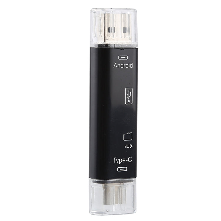 D-188 3 in 1 TF & USB to Micro USB & Type-C Card Reader OTG Adapter Connector – Durable Build, Easy to Use