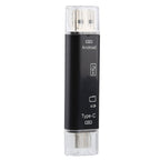 D-188 3 in 1 TF & USB to Micro USB & Type-C Card Reader OTG Adapter Connector – Durable Build, Easy to Use