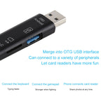 D-188 3 in 1 TF & USB to Micro USB & Type-C Card Reader OTG Adapter Connector – Durable Build, Easy to Use