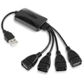 Universal 4 Ports USB 2.0 480Mbps High Speed Cable Hub for PC – Durable Build, Easy to Use Default Title