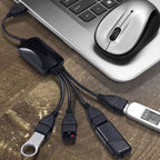 Universal 4 Ports USB 2.0 480Mbps High Speed Cable Hub for PC – Durable Build, Easy to Use