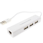 1 Port USB Network With 3 Port USB Hub To Female RJ45 Ethernet Lan Adapter Card, USB 2.0 – Durable Build, Easy to Use USB 2.0