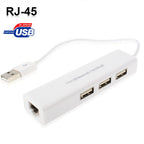 1 Port USB Network With 3 Port USB Hub To Female RJ45 Ethernet Lan Adapter Card, USB 2.0 – Durable Build, Easy to Use