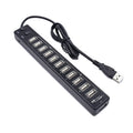 12-Port USB 2.0 HUB，Suitable for Notebook / Netbook – Durable Build, Easy to Use Black