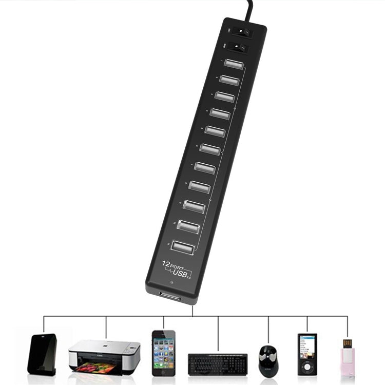 12-Port USB 2.0 HUB，Suitable for Notebook / Netbook – Durable Build, Easy to Use