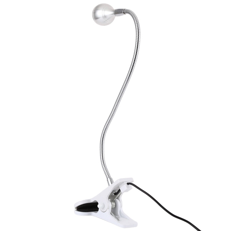 3W 360 Degree Rotation USB Metal Flexible Neck LED Light with Switch & Clip (Warm White Light Silver), S-UL-3119, S-UL-3119A, S-UL-3119B, S-UL-3119S