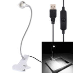 3W 360 Degree Rotation USB Metal Flexible Neck LED Light with Switch & Clip (Warm White Light Silver), S-UL-3119, S-UL-3119A, S-UL-3119B, S-UL-3119S S-UL-3119B