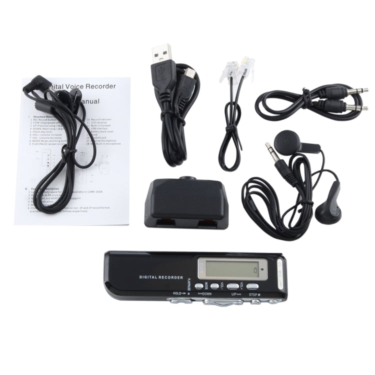 4GB Digital Voice Recorder Dictaphone MP3 Player, Support Telephone Recording, VOX Function(Black) – Durable Build, Easy to Use