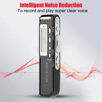 4GB Digital Voice Recorder Dictaphone MP3 Player, Support Telephone Recording, VOX Function(Black) – Durable Build, Easy to Use