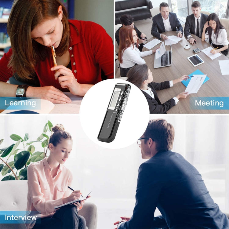 4GB Digital Voice Recorder Dictaphone MP3 Player, Support Telephone Recording, VOX Function(Black) – Durable Build, Easy to Use