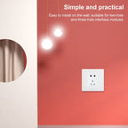 Wall Plate with Screw for Blank Inserts - 3 Hole, Use around the world