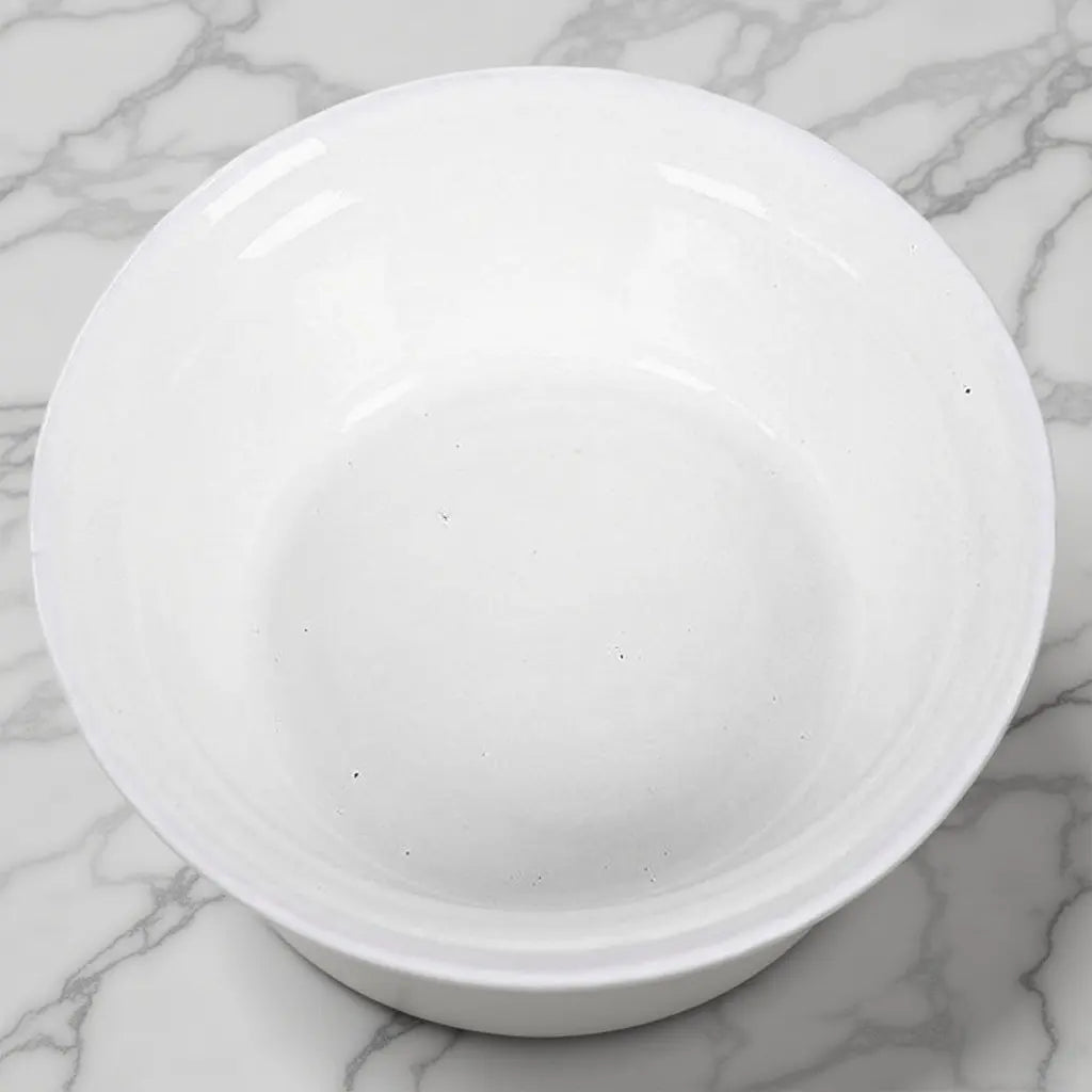 Vintage White Enamel Mixing Bowl | Retro Household Enamelware | 2 Sizes