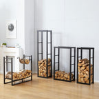 Firewood Log Rack - Rust-Resistant & Sturdy - Keep Wood Dry & Clean - Space-Saving Design