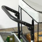 Outdoor Push Pull Wagon Stroller Cart with Canopy Top