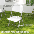 Folding Garden Chair Set with Steel Frame