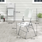 Folding Garden Chair Set with Steel Frame